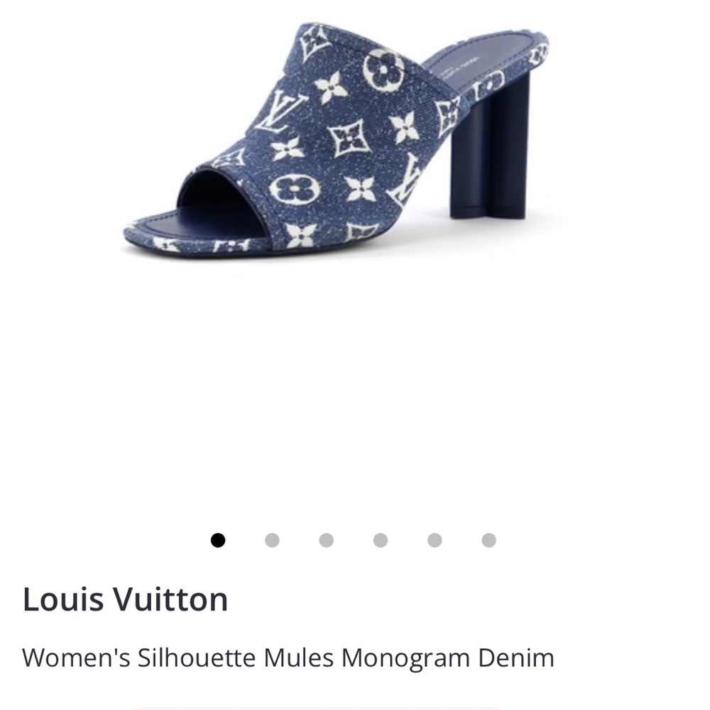 Louis Vuitton Denim Monogram Mules